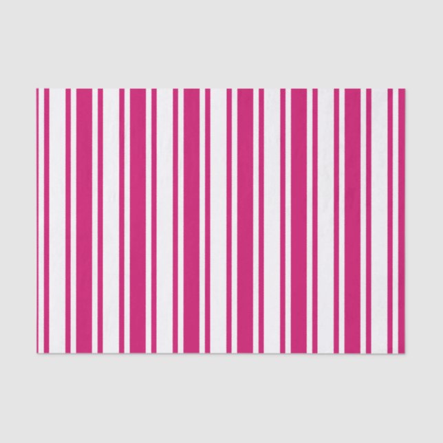 Papel De Seda Cerise e faixas brancas de doces (Frente )