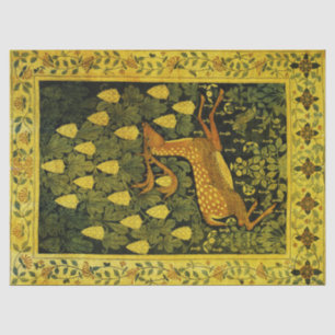 Papel De Seda CERVEJA CHALLOW,FLORES CHESTNUT TREE Verde Amarelo