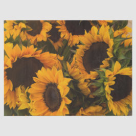 Papel De Seda Cesta do girassol