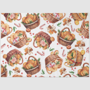 Papel De Seda Cestas de Biscoito de Natal