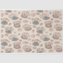 Cesto da Flor do Primavera de Pastel Retroativo