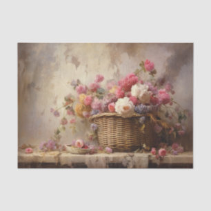 Papel De Seda Cesto de Flores
