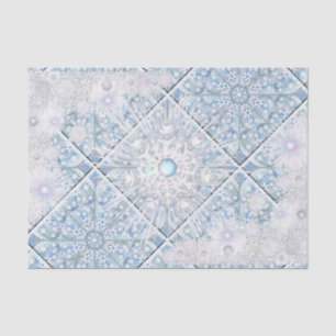 Papel De Seda Céu azul e floco de neve cerâmico