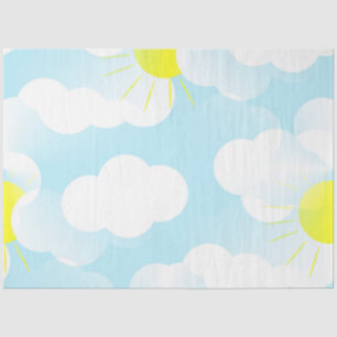 Papel De Seda Céu Azul Sunny de Verão com Artesanato de Decoupag
