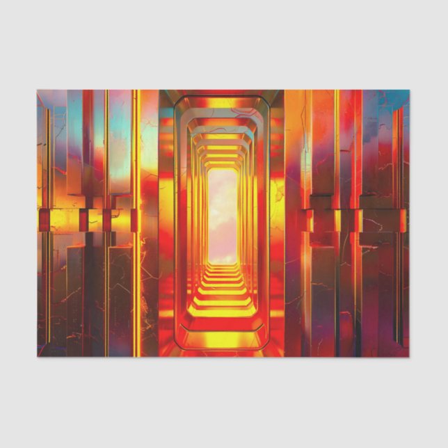 Papel De Seda Céu Celestial Metálico (Frente )