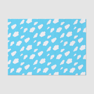 Papel De Seda céu de nuvens brancas azuis e macias - papershop