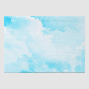 Papel De Seda céu nublado brilhante - Azul