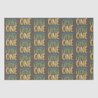 Papel De Seda Chá de fraldas Boho "Bem-vindo Pequeno Um"