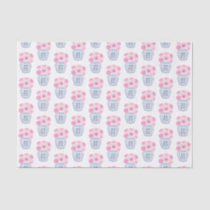 Papel De Seda Chá de fraldas bonito para Rosas em Inglês Azul 