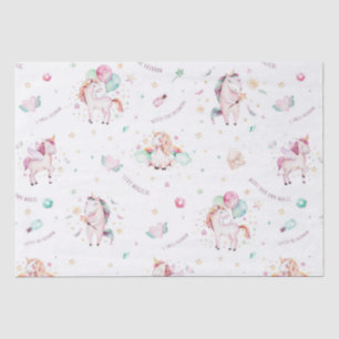 Papel De Seda Chá de fraldas de Balões Florais Cute Boho Unicorn