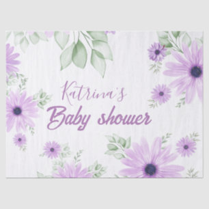 Papel De Seda Chá de fraldas de Flores de Aquarelas Violetas Per