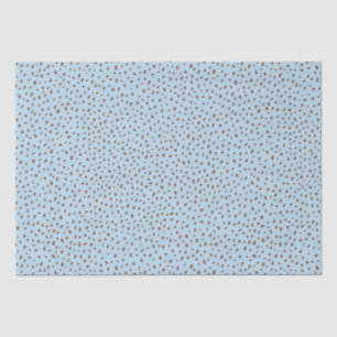 Papel De Seda Chá de fraldas de Pontos Marrons Azul e Boho Terra