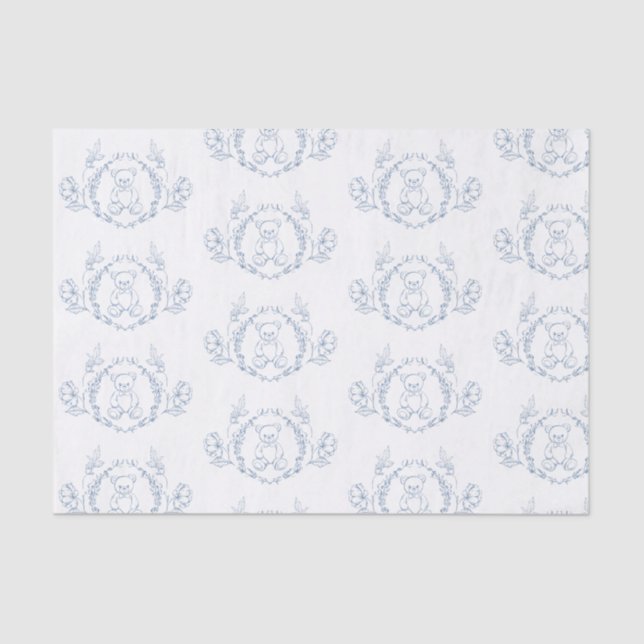 Papel De Seda Chá de fraldas Elegante Chinoiserie Toile (Frente )