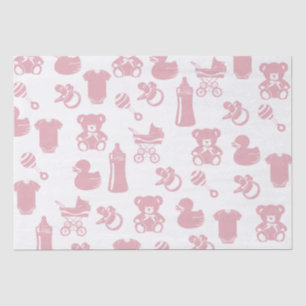 Papel De Seda Chá de fraldas rosa