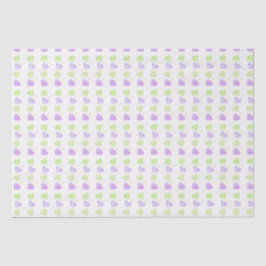 Papel De Seda Chá de fraldas Roxo e Corações Verdes