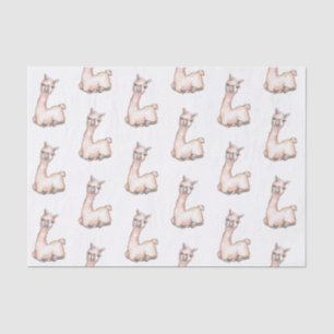 Papel De Seda Chá de fraldas temático Watercolor Llama