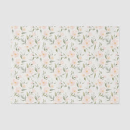 Papel De Seda Chá de Noiva com Flores de Pêssego