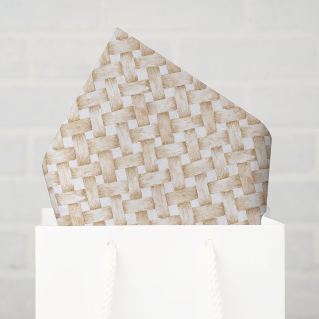 Papel De Seda Chá de Noiva com Trama de Cesta Falsa (Sacola de presentes)