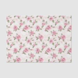 Papel De Seda Chá de Noiva de Rosas Cor-de-Rosa Florais