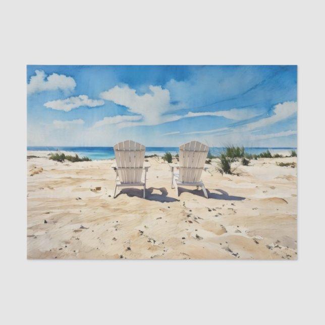 Papel De Seda Chairs in the Sand Tissue Paper (Frente )