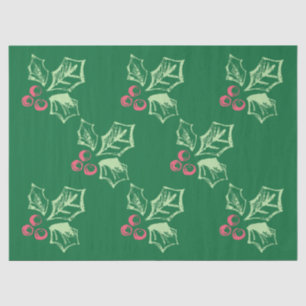 Papel De Seda Chalk Mistletoe Pattern