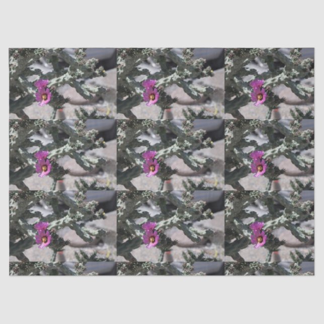 Papel De Seda Challa Cactus em flor (Frente )