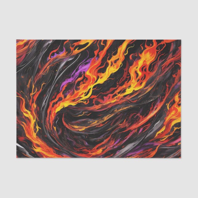 Papel De Seda Chama de Abstrato vibrante (Frente )