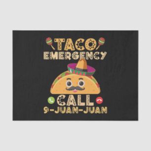 Papel De Seda Chamada de Emergência Taco Engraçado Cinco de Mayo