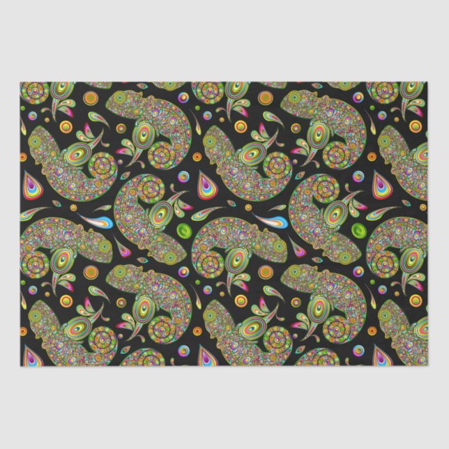 Papel De Seda Chameleon Psychedelic Fantasy (Frente )
