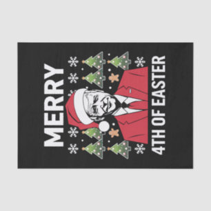 Papel De Seda Chapéu de Natal de Joe Biden Merry 4 de Páscoa