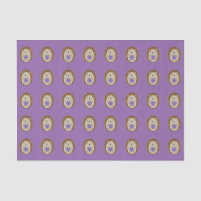 Papel De Seda Chapéu Furioso de Coração Roxo (Frente )