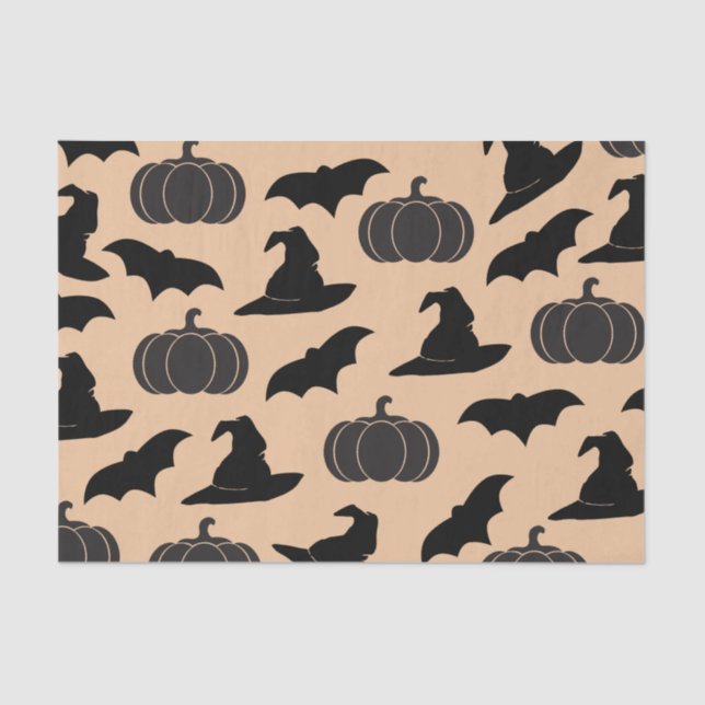 Papel De Seda Chapéus & bastões da bruxa do Dia das Bruxas (Frente )