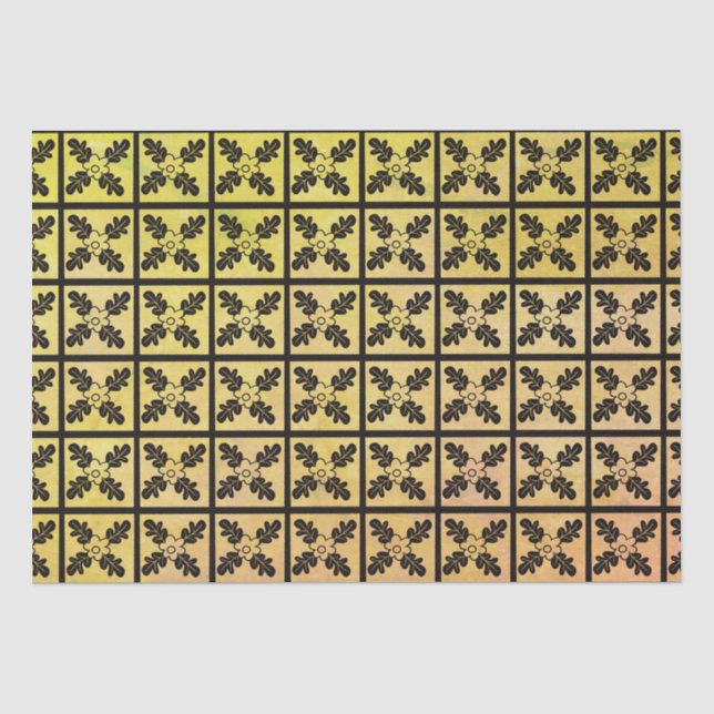 Papel De Seda Charters Oak Quilt Woodblock (Frente )