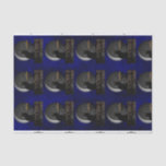 Papel De Seda Chat Noir Chanukah com Menorah<br><div class="desc">Uma silhueta do gato preto de Théophile Steinlen para o clube do Le Chat Noir em um cenário moderno para Chanukah apresentando o gato negro com uma menorah acesa e uma lua em declínio.</div>