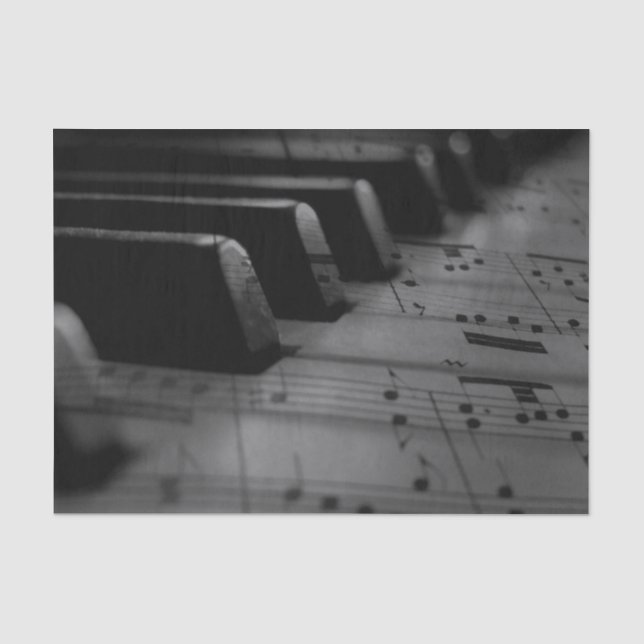 Papel De Seda Chaves de Piano de Música (Frente )