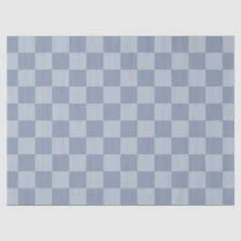 Papel De Seda Checkerboard azul empoeirado