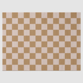 Papel De Seda Checkerboard castanho