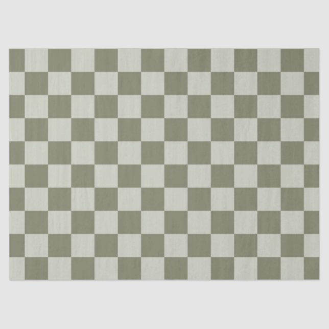 Papel De Seda Checkerboard verde de sábado (Frente )