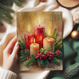 Papel De Seda Cheerful Christmas candle rice paper vintage charm