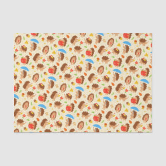 Papel De Seda Cheery Pygmy Hedgehog Mushroom Acorn Nature Lover