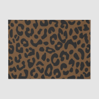 Papel De Seda Cheetah Impressão Pattern Black Brown