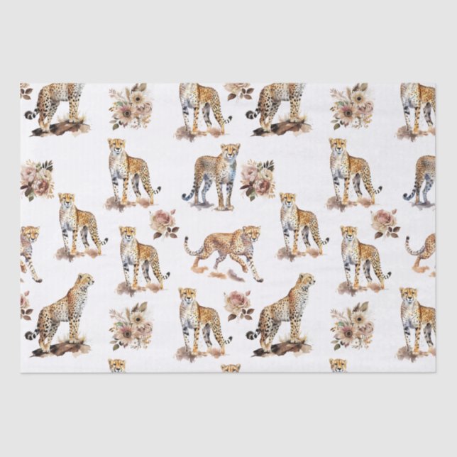 Papel De Seda Cheetahs Floral (Frente )