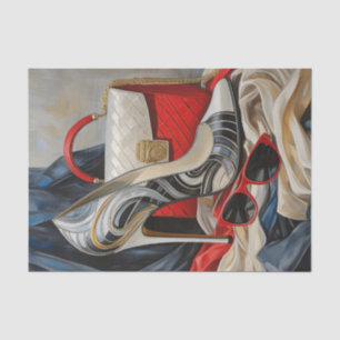 Papel De Seda Chefe Senhora Vestida para Imprimir, Mulher Modern