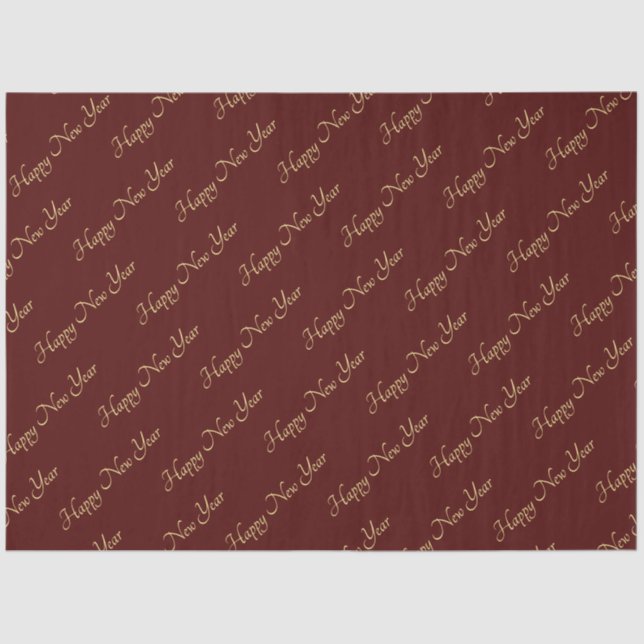 Papel De Seda cheio feliz ano novo do amor (Frente )