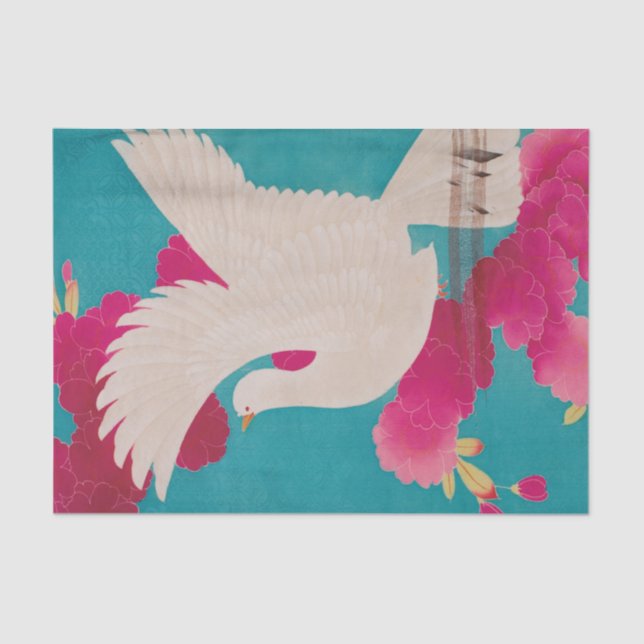 Papel De Seda Cherry Blossom and Dove (Frente )