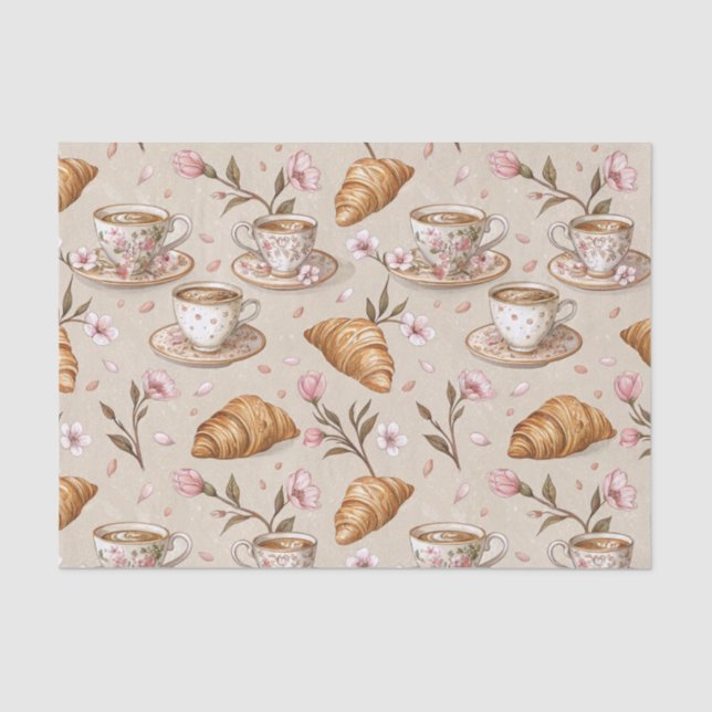 Papel De Seda Cherry Blossom Coffee Cozy Pattern (9) (Frente )