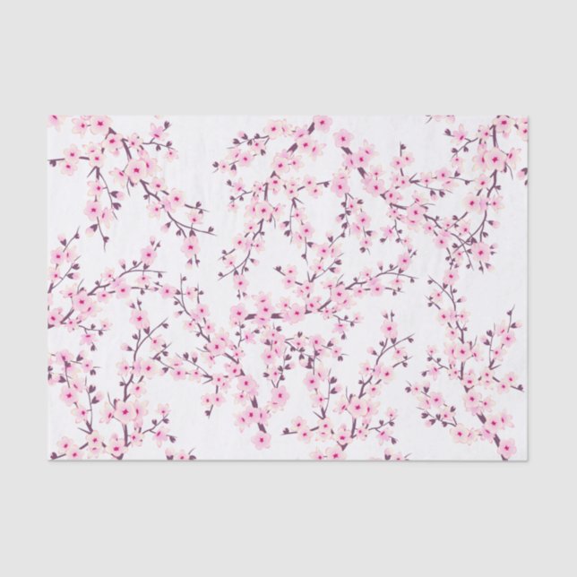 Papel De Seda Cherry Blossom | Cor-de-rosa (Frente )