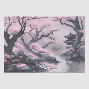 Papel De Seda Cherry Blossom perto do rio