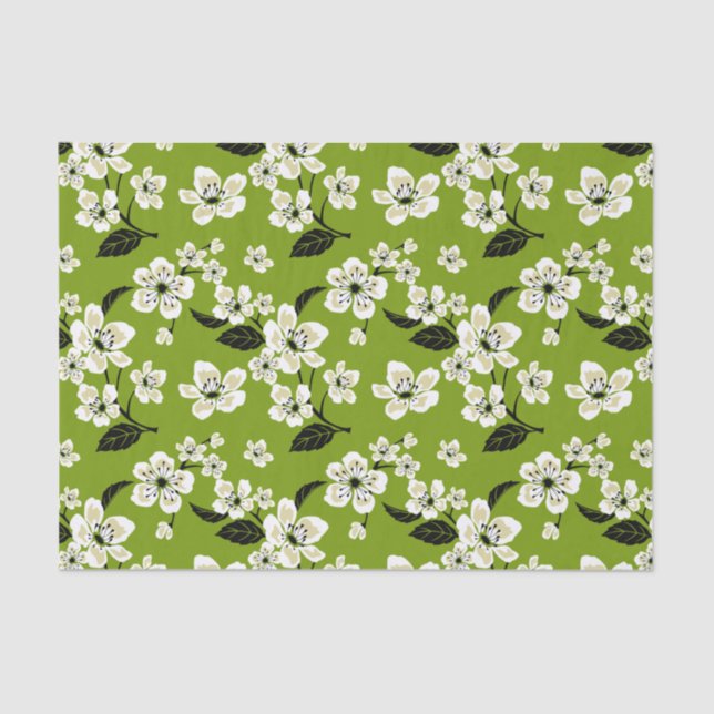 PAPEL DE SEDA CHERRY BLOSSOM - SAKURA (MATCHA GREEN) (Frente )