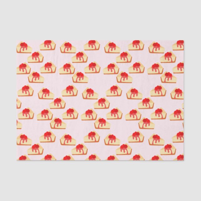 Papel De Seda Cherry Cheesecake Dessert (Frente )